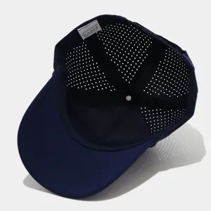 Verano ligero malla transpirable gorra de beisbol vista de detalle interior material.