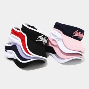 Estate nuovo contrasto colore vuoto superiore sole cappello con elegante ricamo lettere.