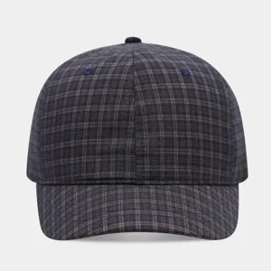 Vintage ruitjes baseball cap voor heren en dames, casual outdoor zonbescherming pet hoed.