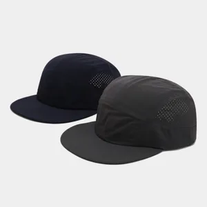 Breathable mesh running cap quick drying outdoor sports flat brim baseball hat for men and women