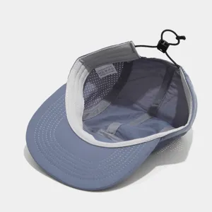 Detailed view of the breathable mesh cap interior, adjustable drawstring, and fabric.