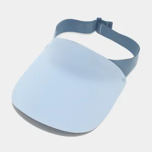 Hellblaue Sonnenschutz Kappe mit breiter Krempe, offenes Design für Sommer Outdoor UV Schutz.