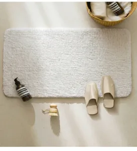 Alfombra de baño absorbente estilo nórdico, esterilla antideslizante gruesa para el hogar.