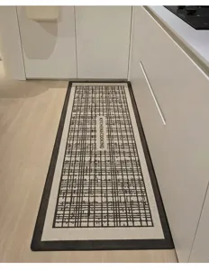 Nordic style kitchen runner mat non-slip oil-proof durable absorbent woven floor carpet