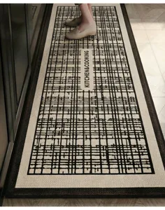 Nordic style kitchen runner mat anti-slip oil-proof washable carpet for home use