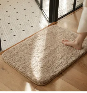 Alfombra de baño absorbente estilo nórdico, felpudo antideslizante secado rápido.