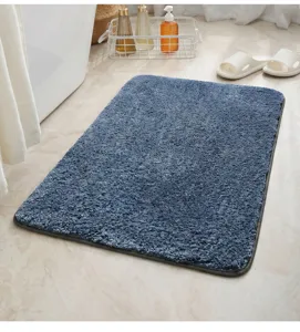 Alfombra de bano absorbente y suave para el hogar, tapete antideslizante comodo para bano.