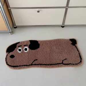 Cute Cartoon Dog Bath Mat Absorbent Anti-Slip Floor Carpet For Home Bedroom Indoor