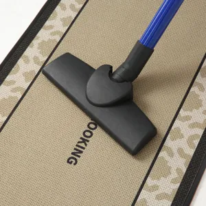 Nordic style kitchen floor mat, non-slip wipeable oil-proof absorbent woven rug for home use.