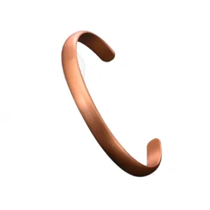 Minimalist purple copper brushed open cuff bangle simple unisex pure red copper jewelry