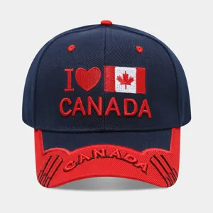 Canada Flag 3D Embroidered Baseball Cap Casual Outdoor Sun Hat Unisex Fashion Hat