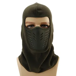 Tactical fleece balaclava winter outdoor windproof cycling face mask beanie warm cap