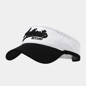 Dettagli del cappello estivo bicolore con elegante ricamo frontale per ogni occasione.