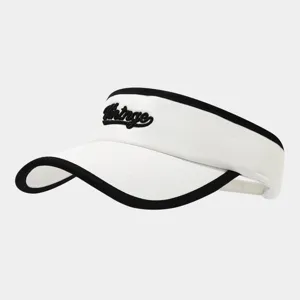 Cappello da sole retro americano estate cima vuota visiera donna sport esterno ricamo