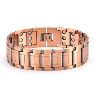 Bracciale magnetico in rame da uomo catena elegante gioielli per salute stile