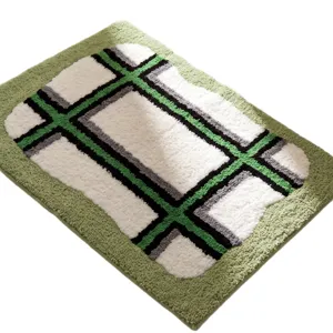 Thick absorbent bathroom floor mat Nordic style non-slip plush door carpet for home