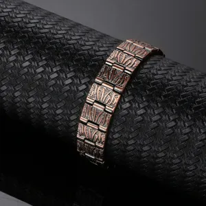 Men copper magnetic bracelet detachable health therapy metal link wristband jewelry