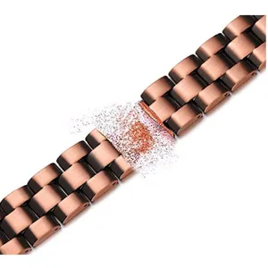 Copper magnetic bracelet with stylish links, vintage design for daily wear and elegant commuting.