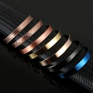 Heren mode metaal manchet armband open armbanden set punk retro koper goud sieraden