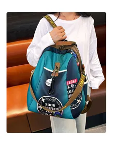 Stylish multi-purpose casual oxford cloth backpack for women, perfect for daily commute and travel.