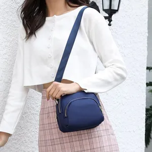 Detailed view of the stylish mini nylon crossbody bag, lightweight daily casual shoulder phone bag.
