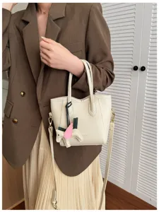 Borsa a secchiello design di nicchia stile coreano donna PU pelle borsa a tracolla nuova