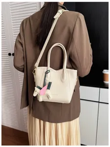 Borsa secchiello stile coreano design di nicchia con ciondolo cavallo alato per tutti i giorni.