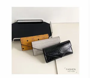 Damen lange Geldbörse elegante Umschlag Tasche PU Leder Mehrkartenhalter Clutch Handtasche