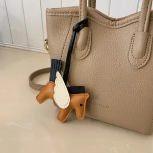 Borsa a secchiello stile coreano design di nicchia con ciondolo cavallo alato borsa a tracolla