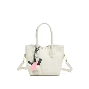 Borsa a secchiello casual in stile coreano da donna, elegante borsa a tracolla minimalista