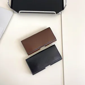 Unisex PU Leder Lange Gürteltasche Handytasche Einfarbig Minimalistisch Münztasche Geldbörse Verschleißfest Nähte Beutel
