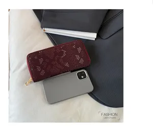 Women's long wallet European fashion snake print clutch large capacity card slot coin purse