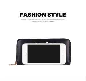 PU lederen dames lange portemonnee rits clutch meerdere kaartvakken telefoon tas chic