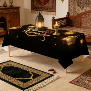 Middle Eastern Ramadan themed tablecloth waterproof oilproof decorative table cover detail