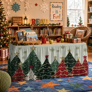 Christmas tablecloth waterproof table skirt holiday party decoration festive home dining table cover