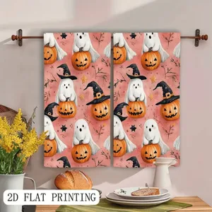 Halloween spook pompoen microvezel keuken hangende handdoek, snel drogende vaatdoek.