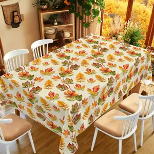 Autumn maple leaf tablecloths rectangle fabric dining table cover for home decor