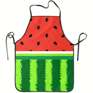 Wassermelone Druck Kuechenschürze, ärmellose Kochschürze, staubdichte Haushalts Schürze