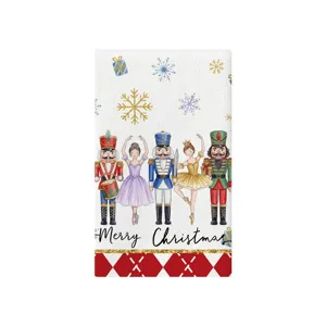 Weihnachten Nussknacker Küchentuch Feiertag Dekoratives Geschirrtuch Geschirrtücher
