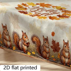 Tovaglia Thanksgiving scoiattolo autunno foglie d'acero decorazione tavolo da pranzo