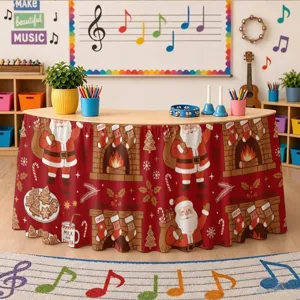 Gonna da tavolo di natale impermeabile decorazione festiva per tavolo da pranzo o mobile