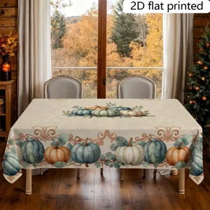 Herbst Erntedankfest Tischdecke Kürbis Druck Tischabdeckung Esszimmer Deko 1Stk