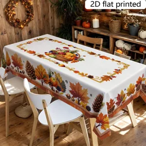 Bellissima tovaglia da tavola zucca foglia d'acero Ringraziamento decorazione festiva