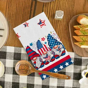 Amerikanischer Unabhängigkeitstag Wichtel Geschirrtuch 4. Juli patriotische Küchendeko