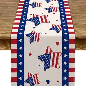 Cammino tavola bandiera americana per festa dell'indipendenza decorazione tavola.