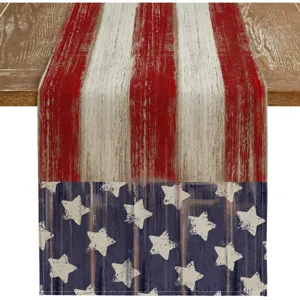 Elegante runner da tavola bandiera americana per Memorial Day e decorazione della casa.