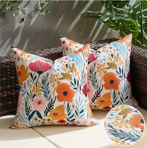 Nordic minimalist floral waterproof throw pillow cover for living room sofa home bedroom cushion
