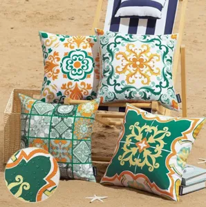 Waterproof outdoor throw pillow covers bohemian geometric decorative cushion cases