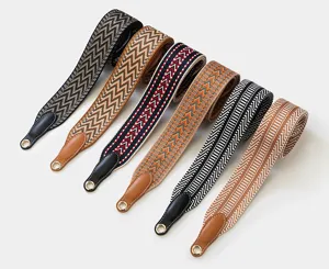 Polyester replacement wide shoulder strap for bags, woven patterned adjustable strap, stylish acc.