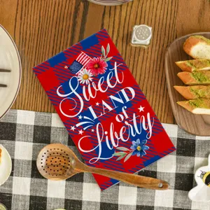 Strofinaccio da cucina Giorno dell'Indipendenza americana decorazione cucina patriotica